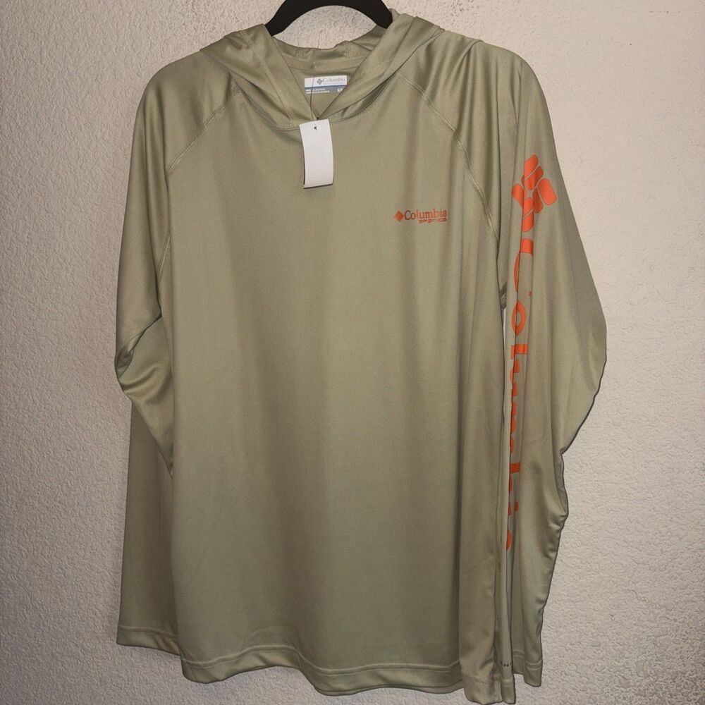 Columbia Mens PFG Terminal Tackle Hoodie Long Sleeve Shirt Upf S Fishing Hiking
